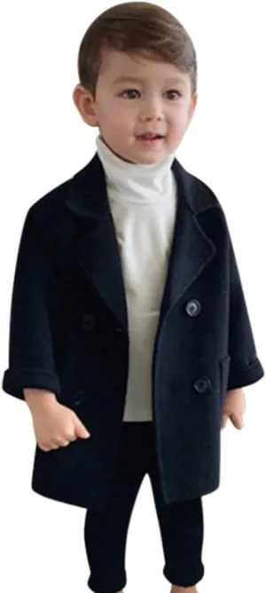 1-5 Years Windproof Winter Toddler Coat Wool Kids Outerwear Girls Blends Jacket Warm Baby Girls Coat&Jacket