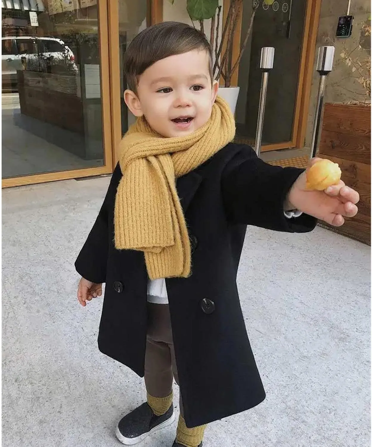 1-5 Years Windproof Winter Toddler Coat Wool Kids Outerwear Girls Blends Jacket Warm Baby Girls Coat&Jacket