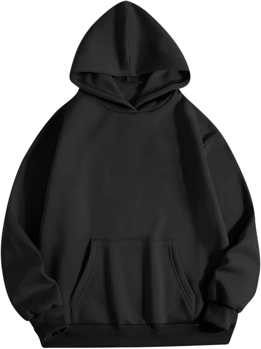 2024 Oversized Sweatshirt Hoodies for Women Trendy Loose Fit Solid Color Crop Pullover Sweatshirts with Pockets