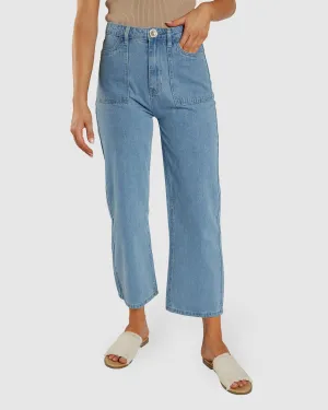 Abbey Straight Leg Jean - Vintage Blue