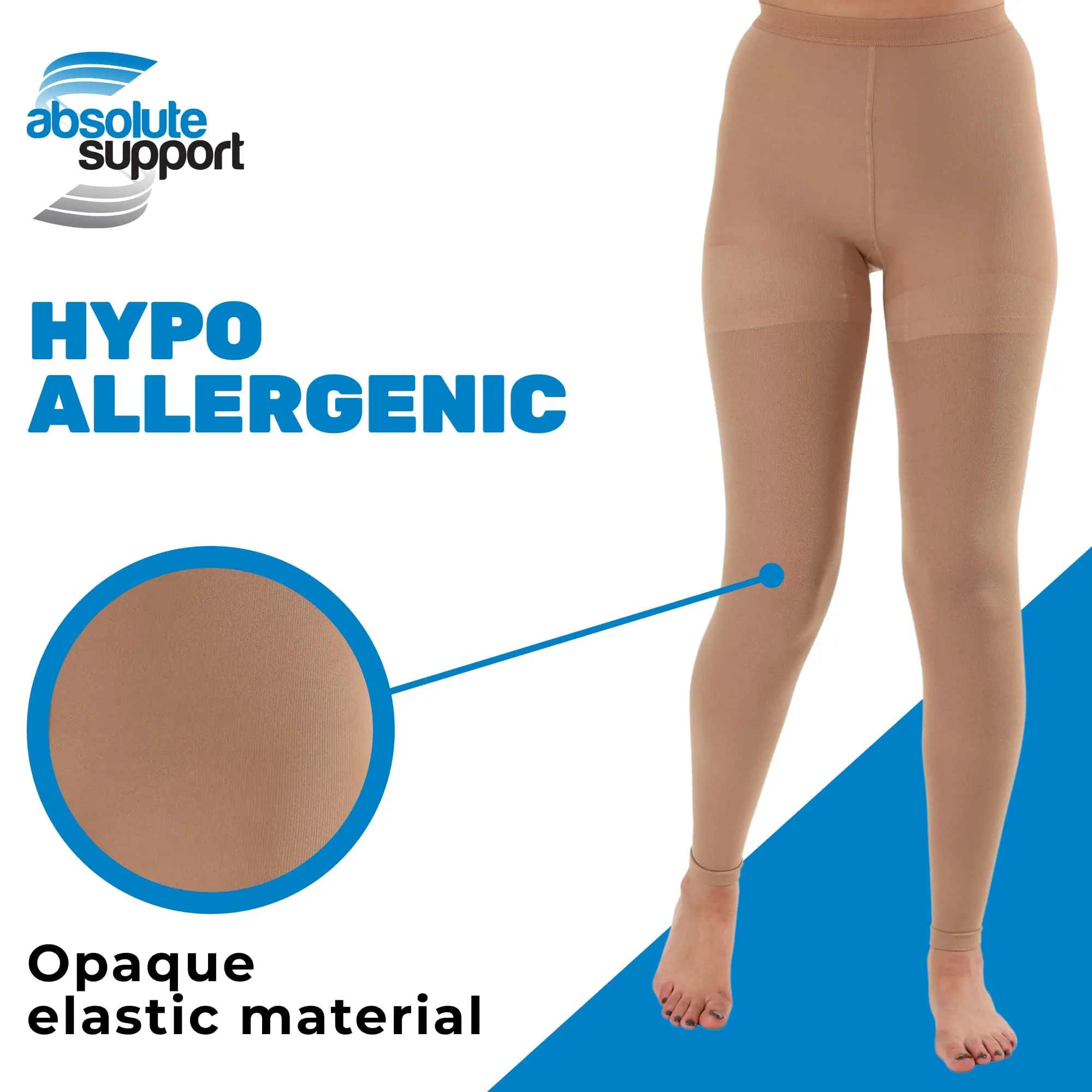 Absolute Support - compression underwear leggings for women up to 7XL 20-30mmHg - A717 X-Large Beige