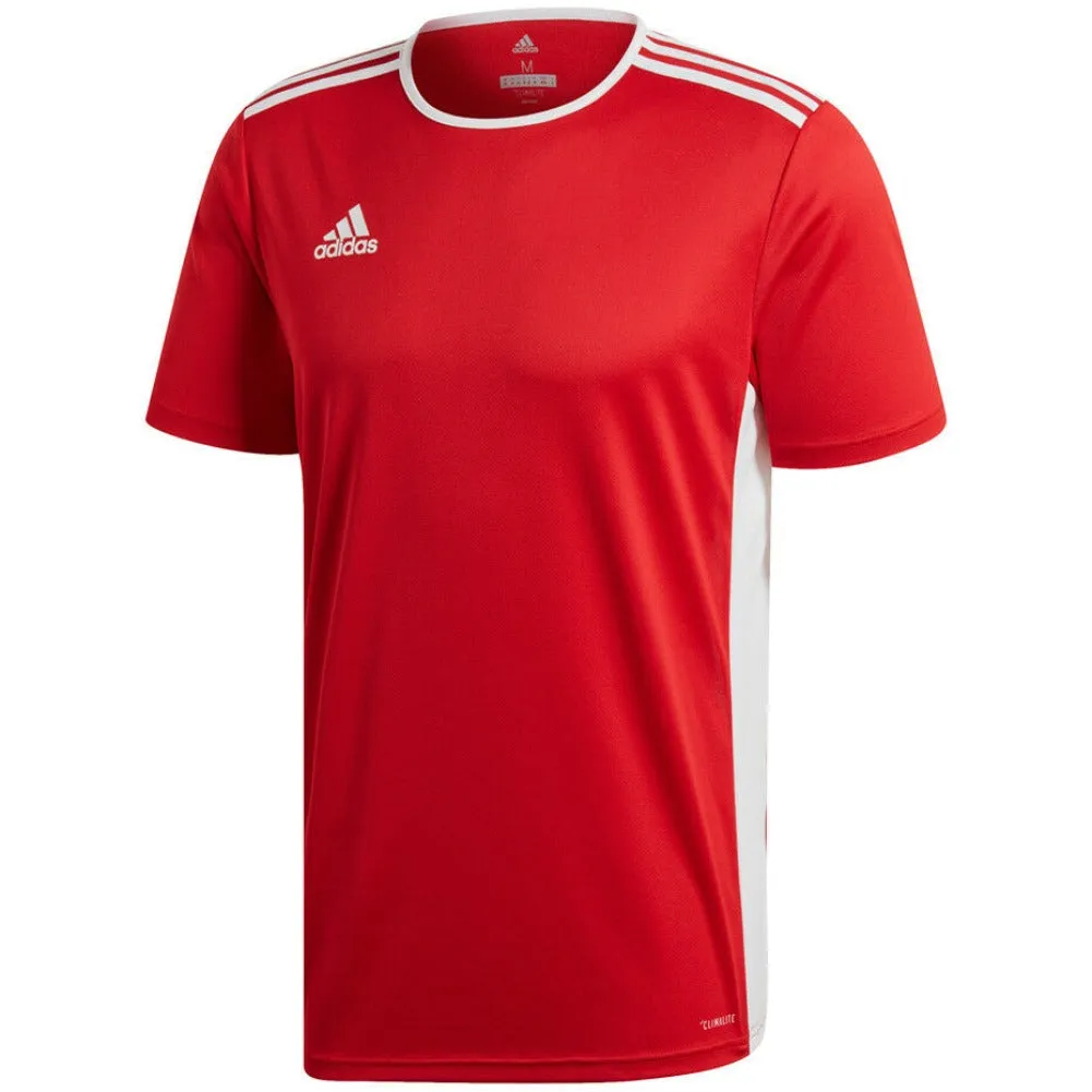 Adidas Men's T-Shirt Entrada 18 Climalite Aeroready Crew Sports Gym Workout Top