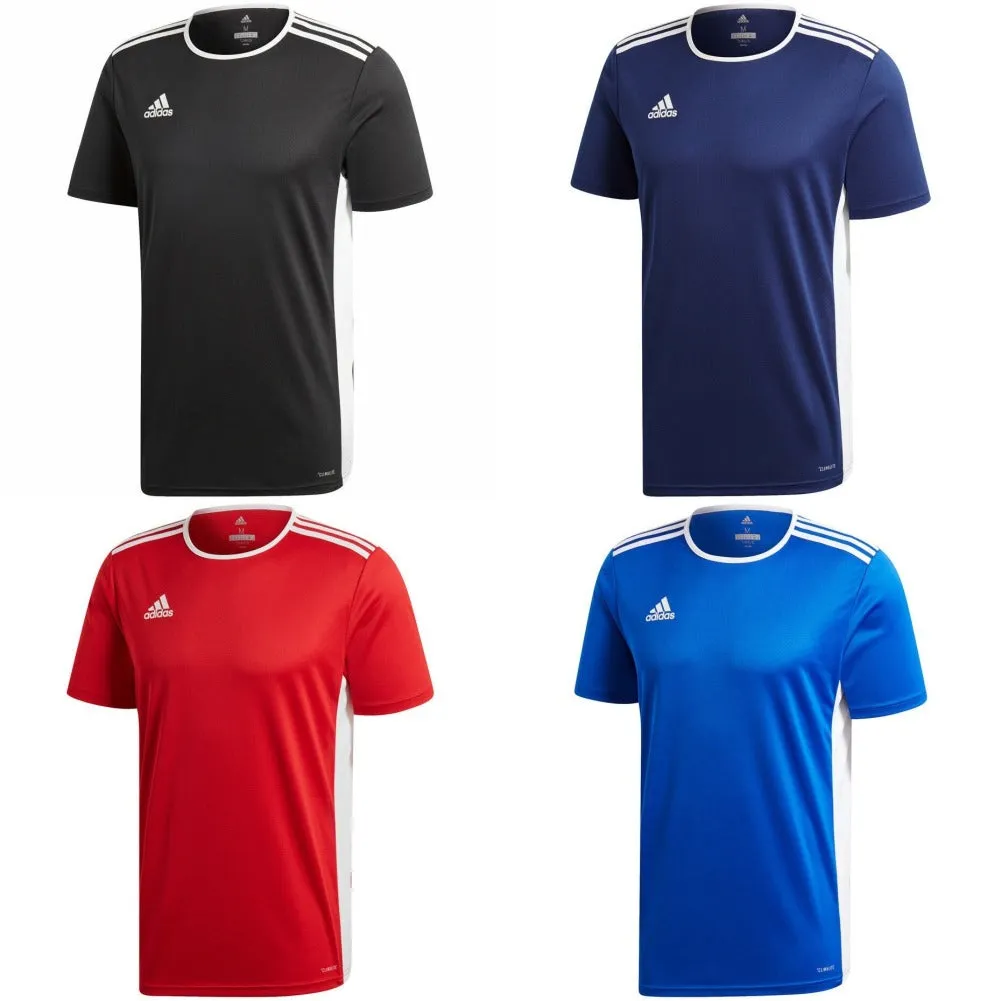 Adidas Men's T-Shirt Entrada 18 Climalite Aeroready Crew Sports Gym Workout Top
