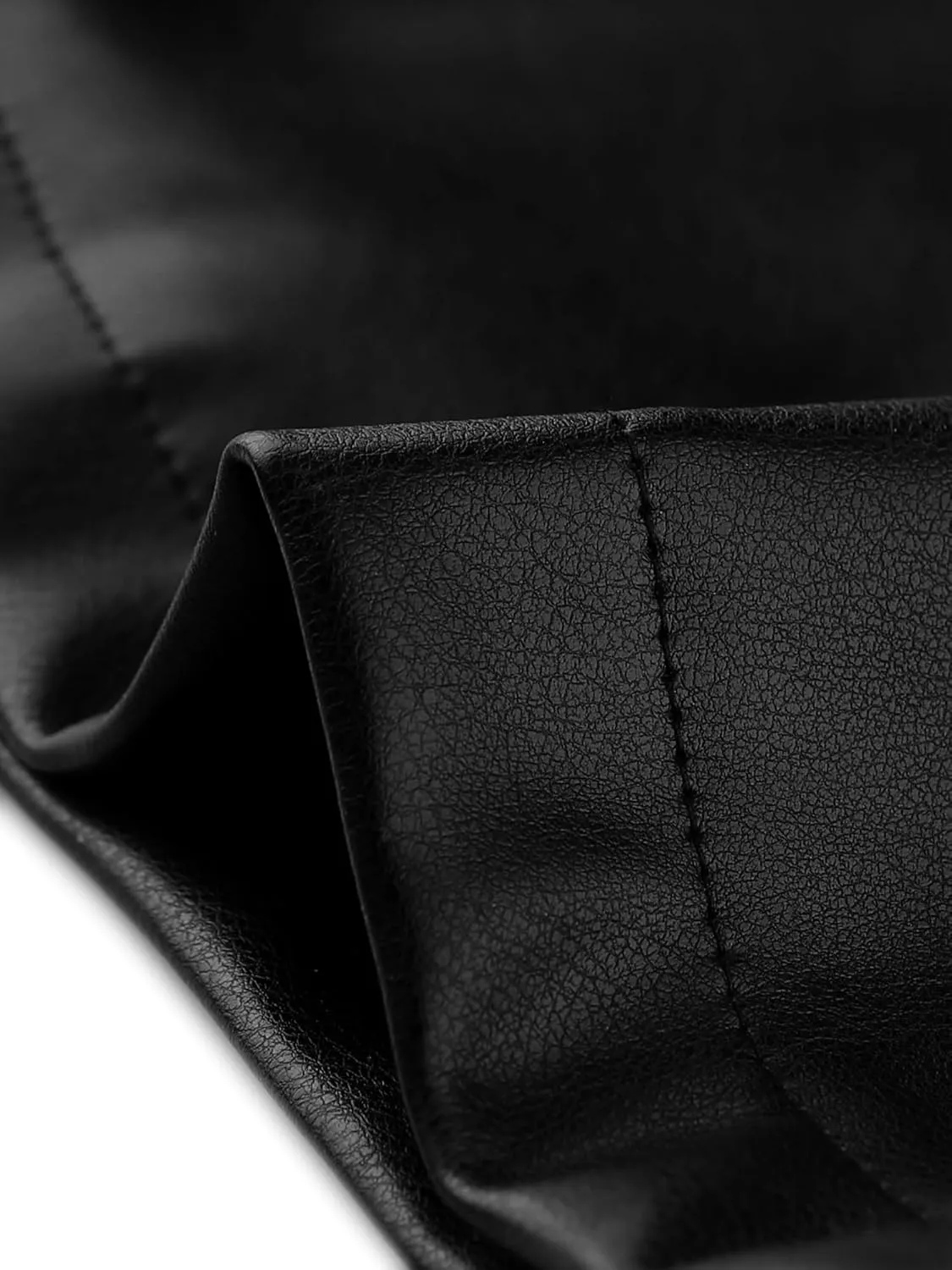 Allegra K Faux Leather Casual Pant for Women's High Waist Bell Bottom Flared Long PU Trouser