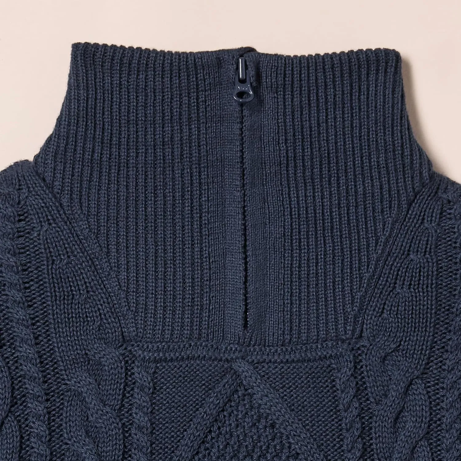 Amazon Essentials Boys and Toddlers' Quarter-Zip Cable-Knit Relaxed-Fit Sweater