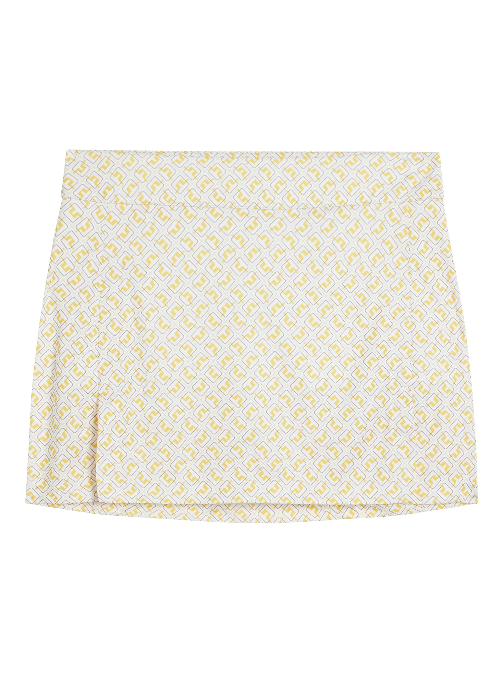 Amelie Print Skirt / White JL Monogram check