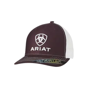 Ariat M&F Flex Fit R112 Brown Mesh and Embroidered Logo Cap