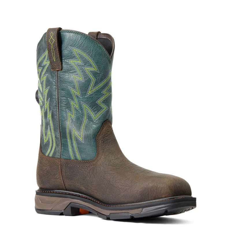 Ariat Men's WorkHog XT BOA WP Carbon Toe Work Boot - Bruin Brown/Dark Forest 10038924