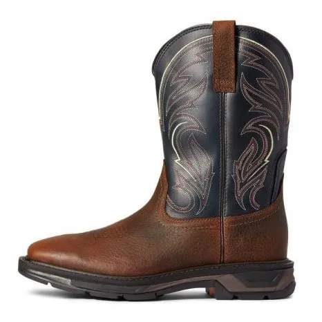 Ariat Men's WorkHog XT Cottonwood Soft Toe Work Boots - U-Turn Entry, ATS Max, Energy Max Insole, 90° Heel
