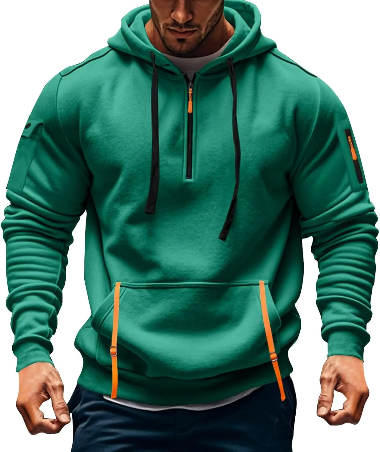 Aztec Hoodie Men Oversized Long Sleeve Tactical Hoodies: Ugly Sweater Vintage Graphic Aztec Sweater Sweatshirts