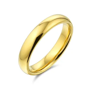 Basic Dome Tungsten Wedding Band Black Rose Gold Titanium Comfort Fit Ring for Men