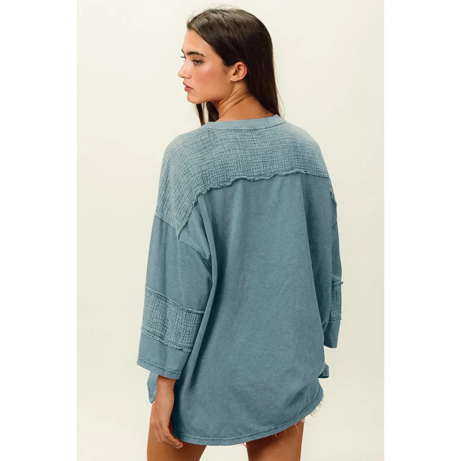 BiBi High-Low Washed T-Shirt