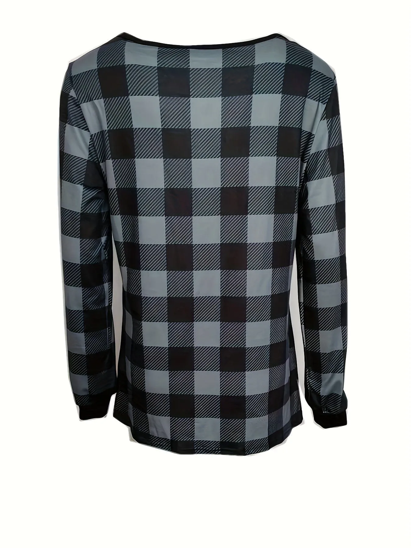 Black and Gray Plaid Shirt