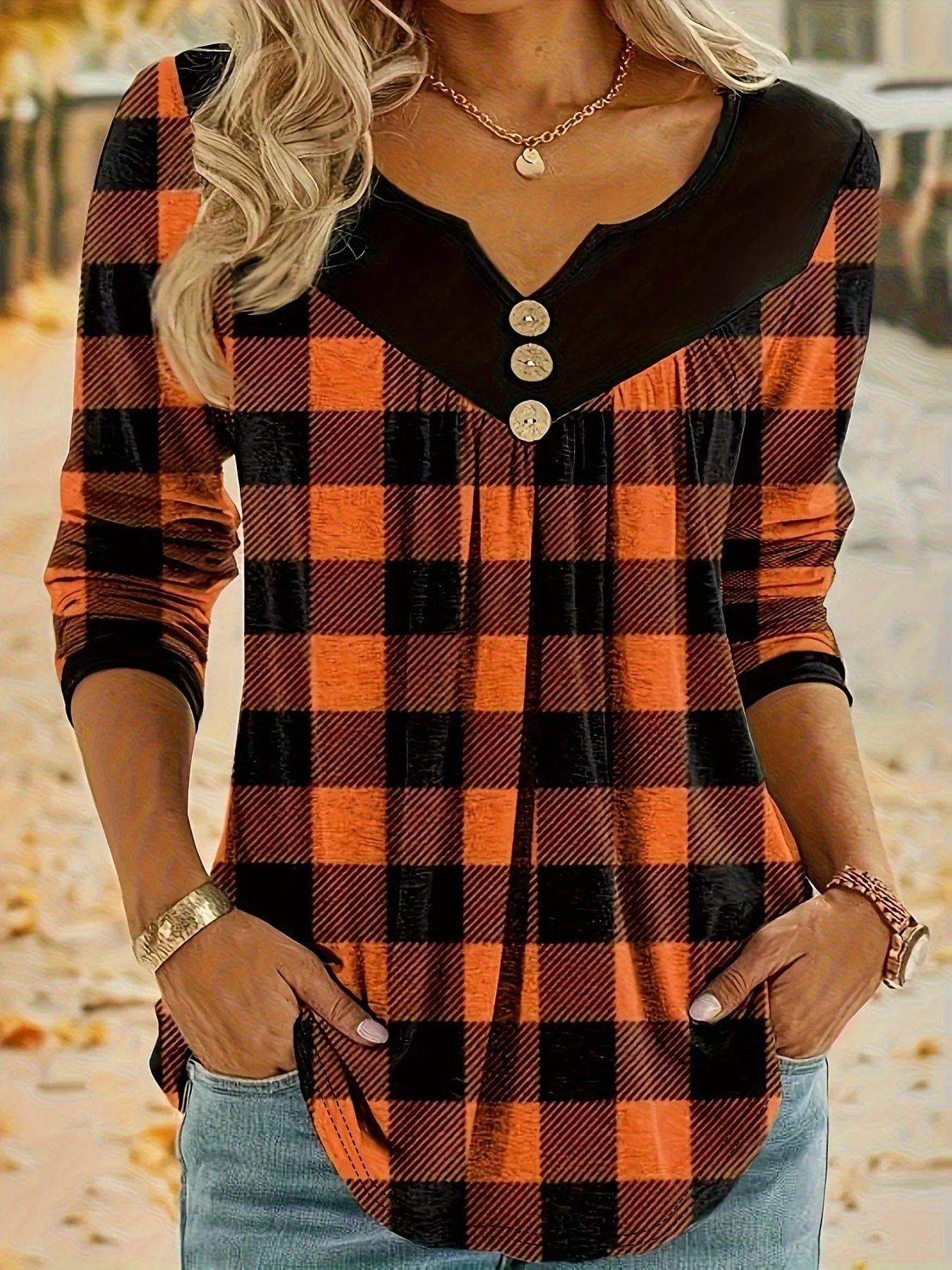 Black and Gray Plaid Shirt