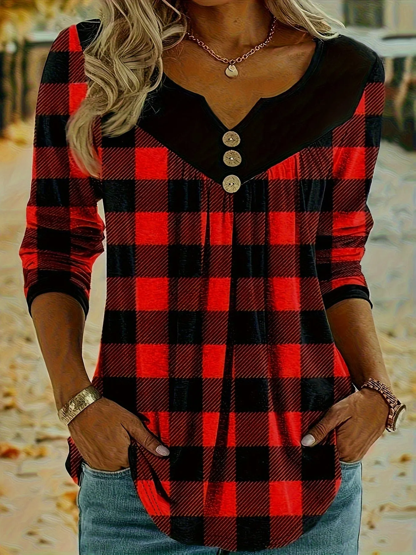 Black and Gray Plaid Shirt