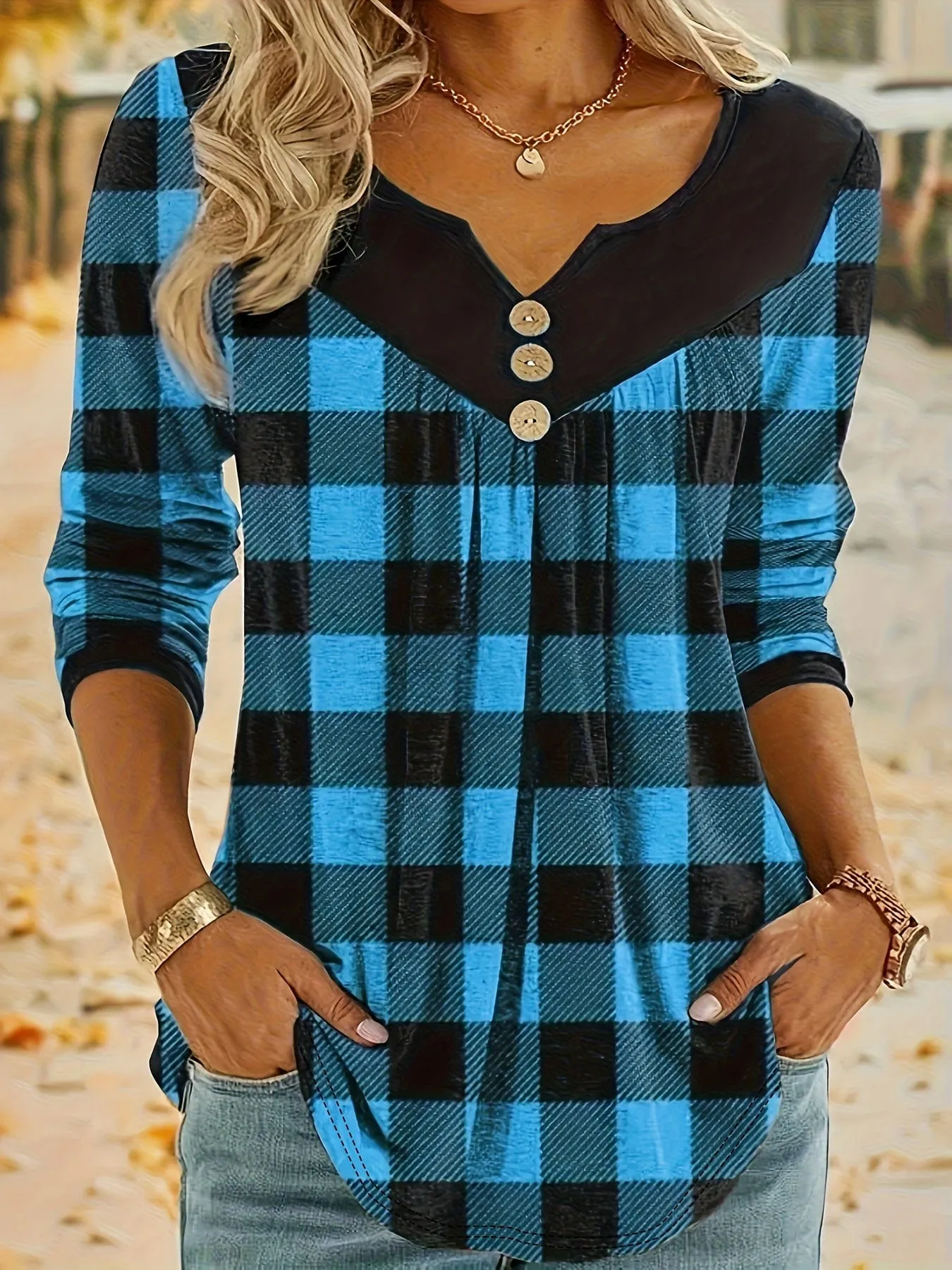 Black and Gray Plaid Shirt