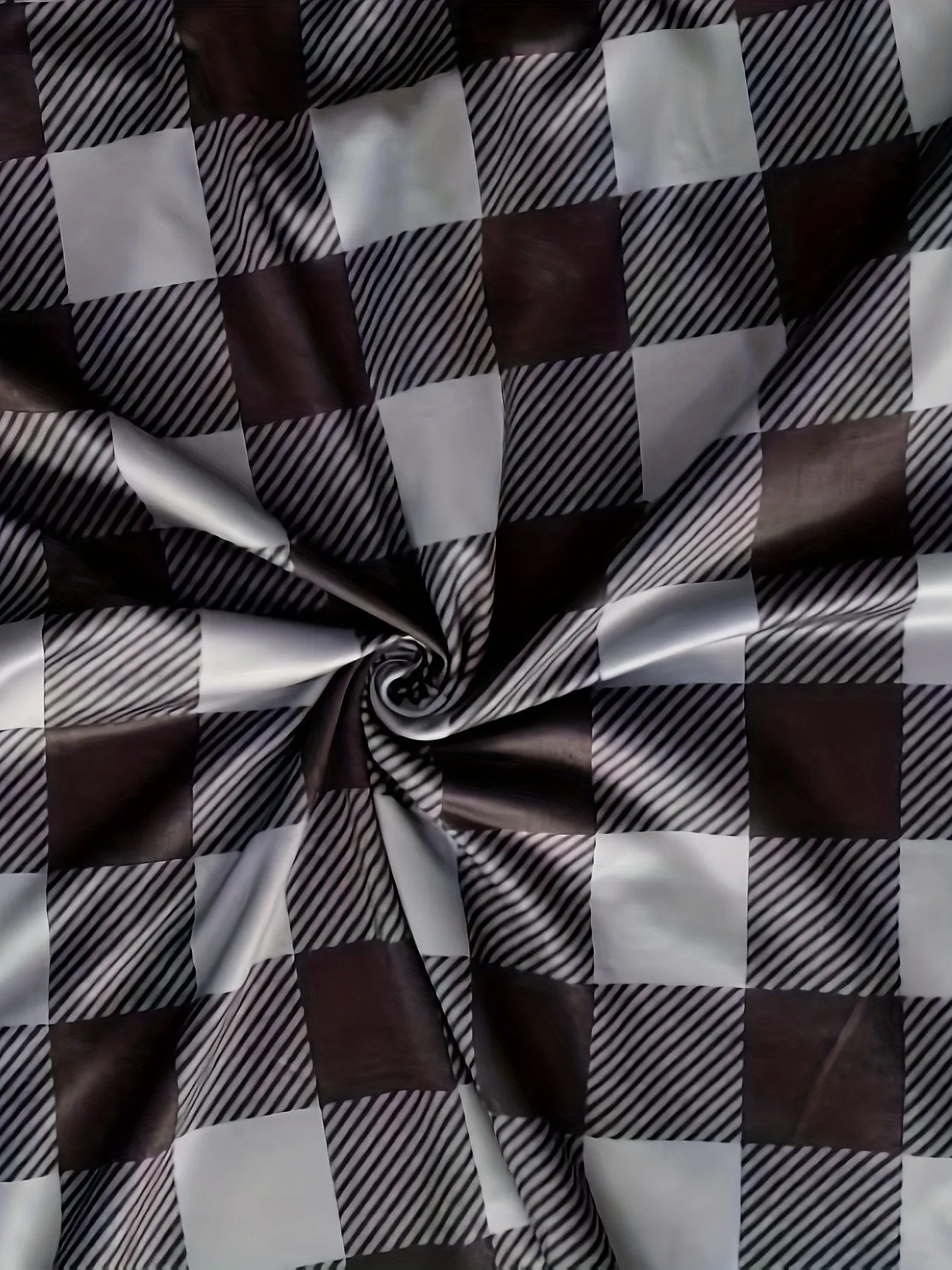 Black and Gray Plaid Shirt