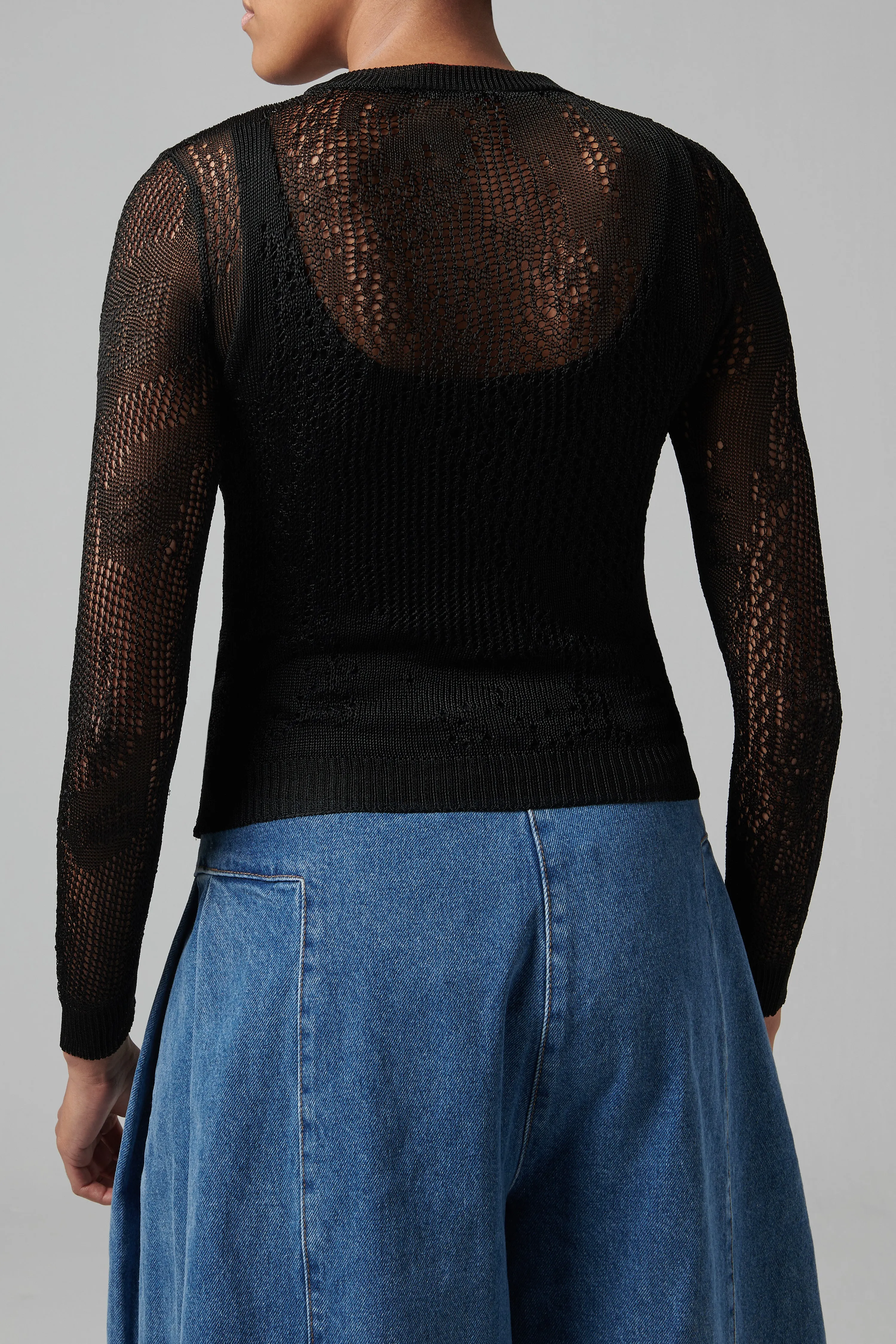Black Fractured Cardigan