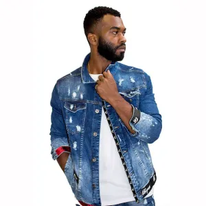 Bogart Man Torn Denim Jacket