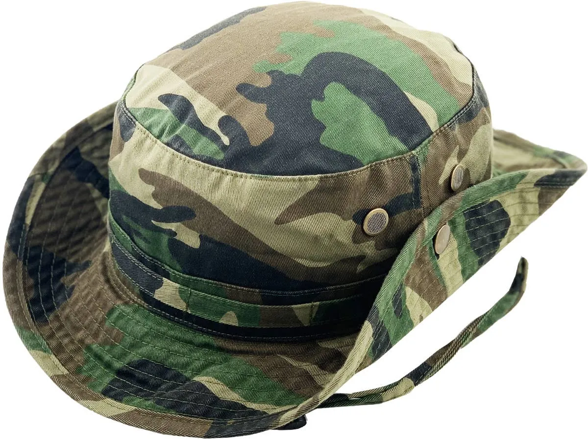 Boonie Hat With String, L/XL, Camouflage