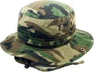 Boonie Hat With String, L/XL, Camouflage
