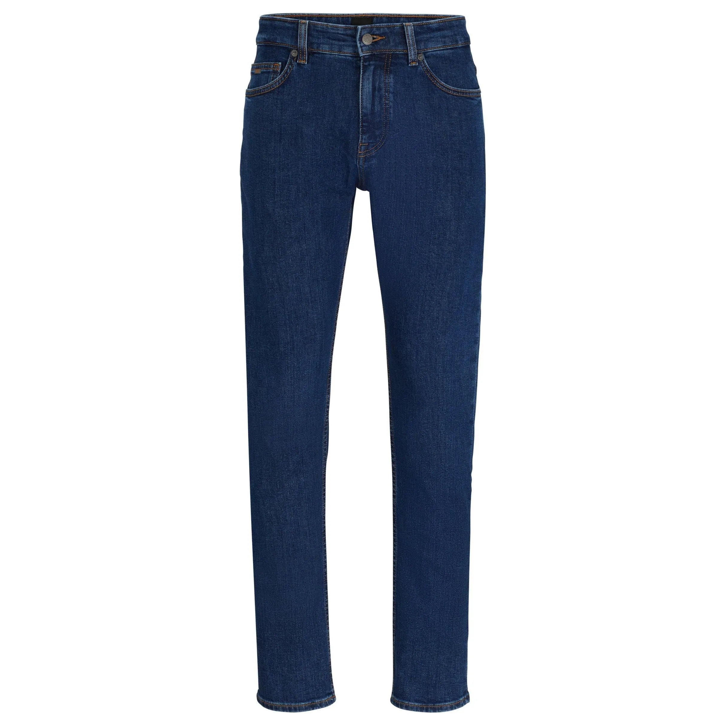 BOSS SLIM FIT JEANS IN COMFORTABLE BLUE STRETCH DENIM