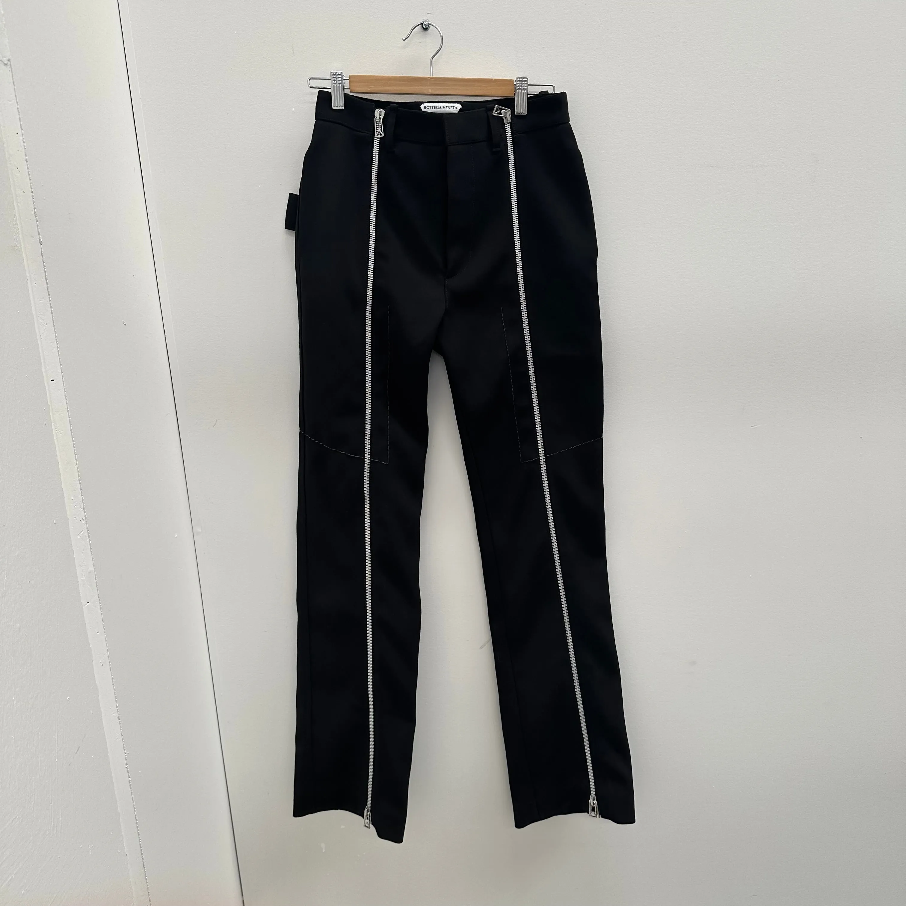 Bottega Veneta Bonded Stretch Cavalry Slim Trousers (Size 38 Womens)