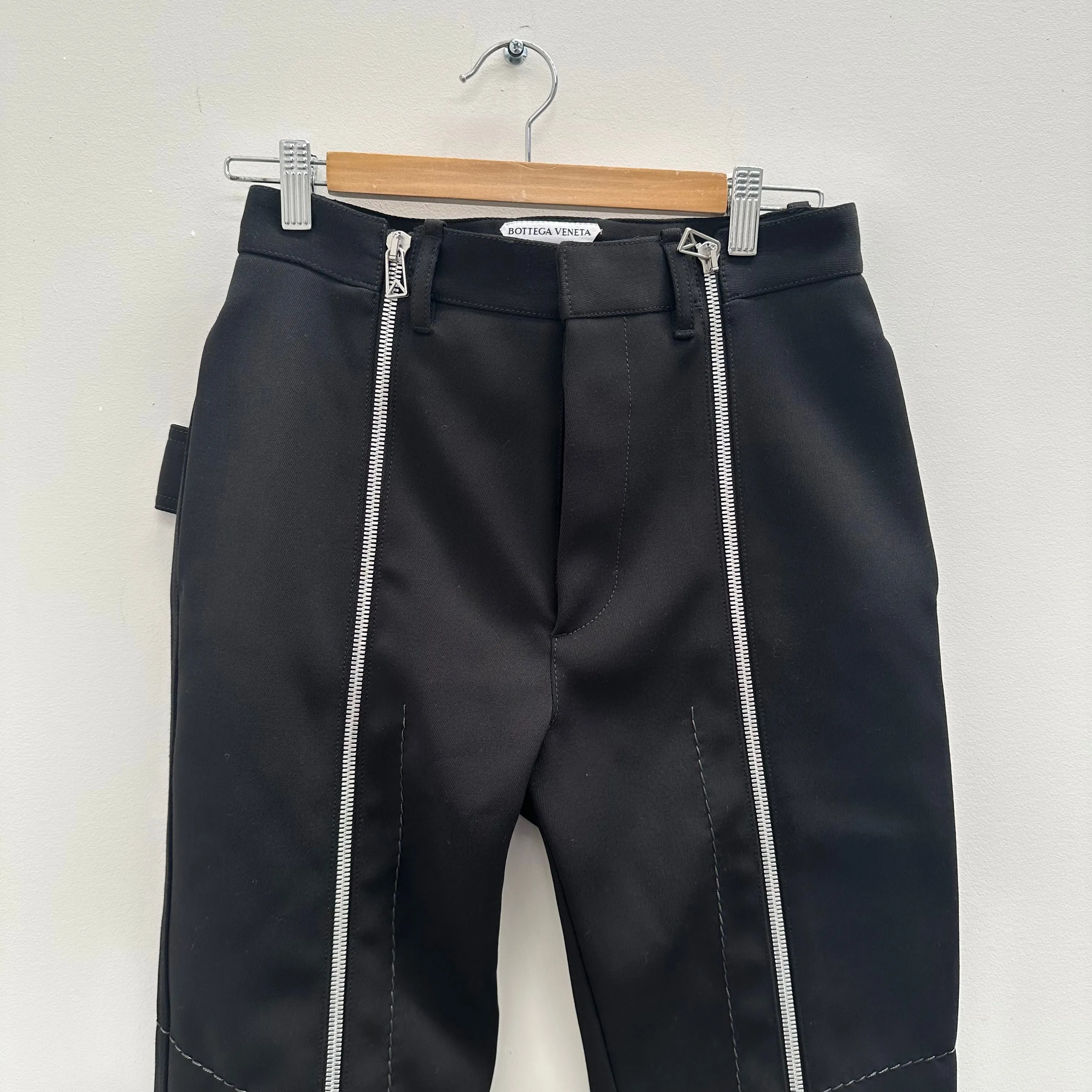 Bottega Veneta Bonded Stretch Cavalry Slim Trousers (Size 38 Womens)