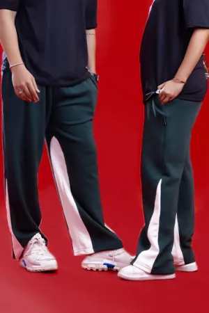 BOTTLE GREEN GUSSET PANEL TROUSER