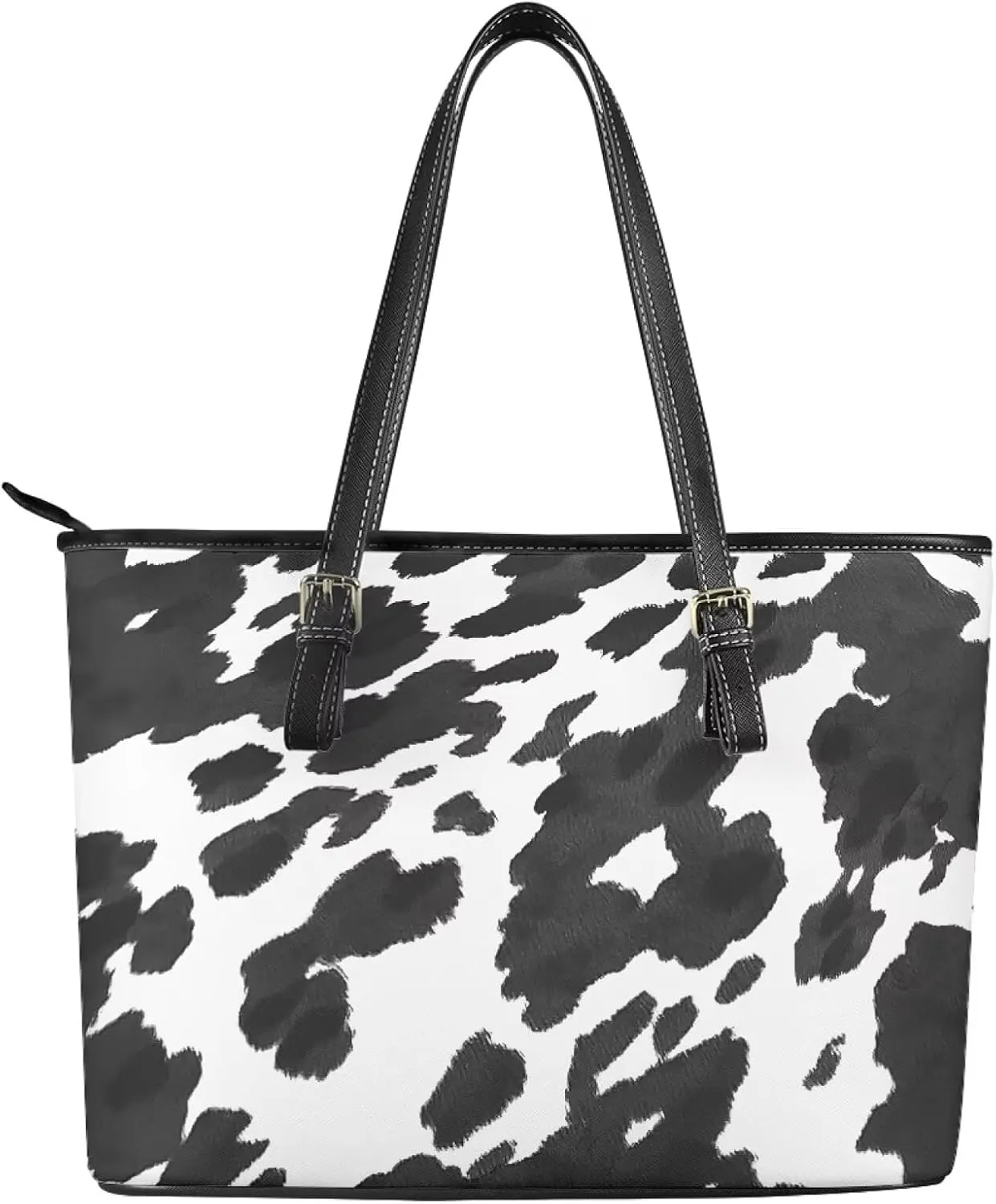 Briefcase for Women PU Leather Laptop Bag, Boho Tribal Shoulder Work Tote Purse Zipper Shoulder Bag Handbag