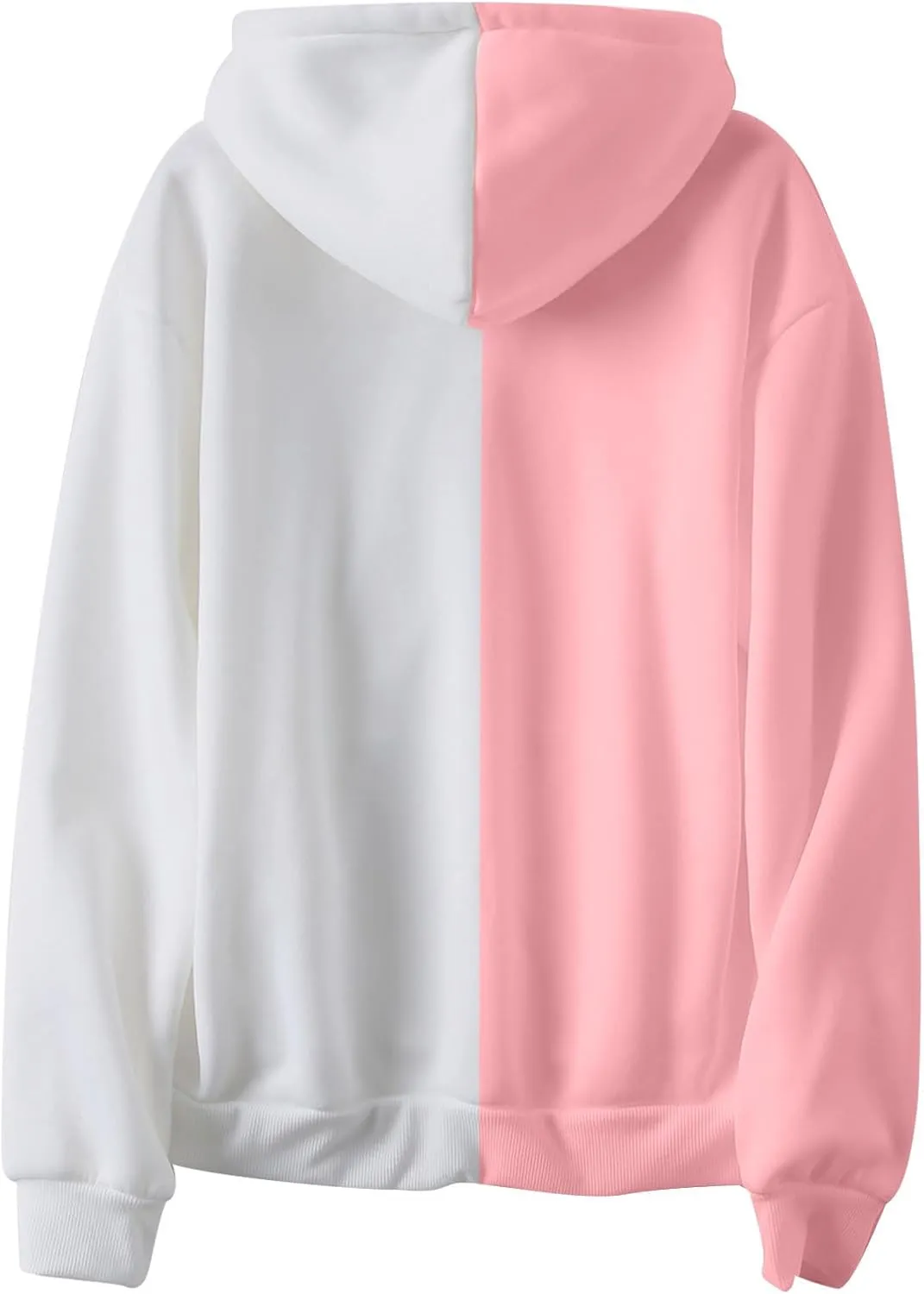 BTDECLAR 2023 Fashion Color Block Hoodie for Women Casual Long Sleeve Oversized Sweatshirts Pocket Zip Up Hoodies Jacket Tops