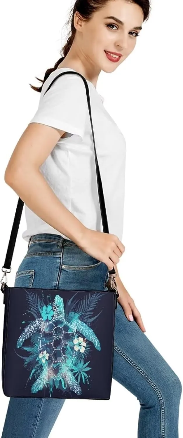 Bucket Bags Purses for Women with Adjustable Strap, Black Cat Print PU Leather Tote Handbags Top Handle Satchel