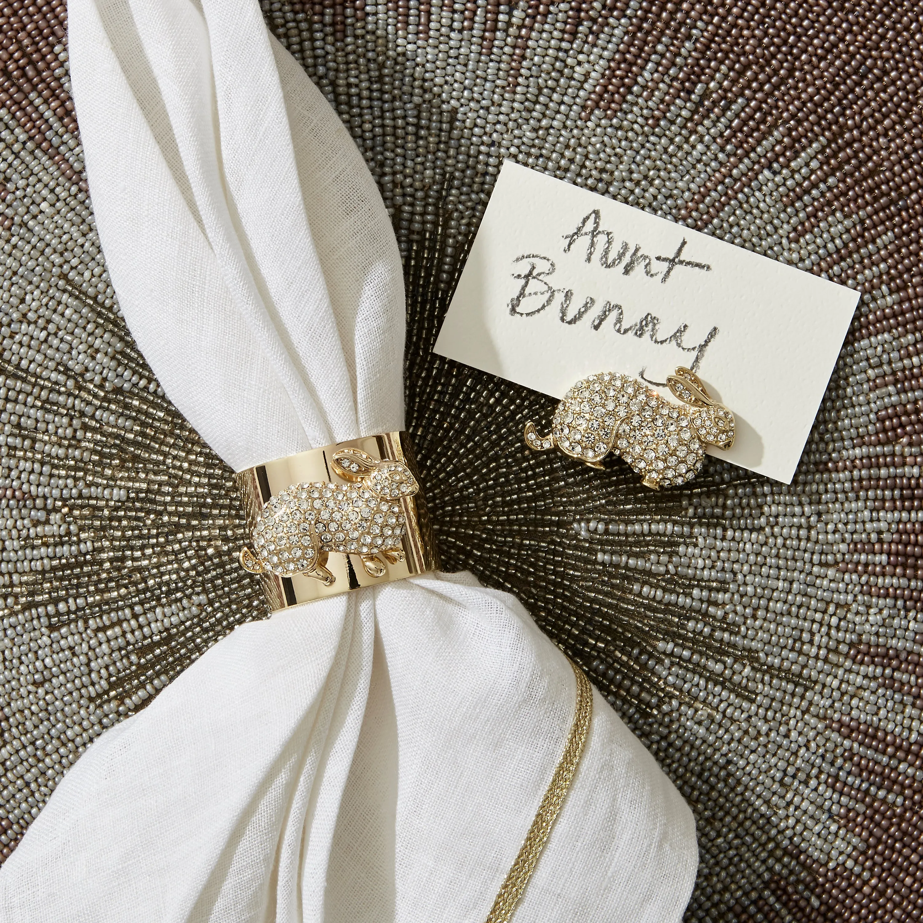 Bunny placecard holders, set of two