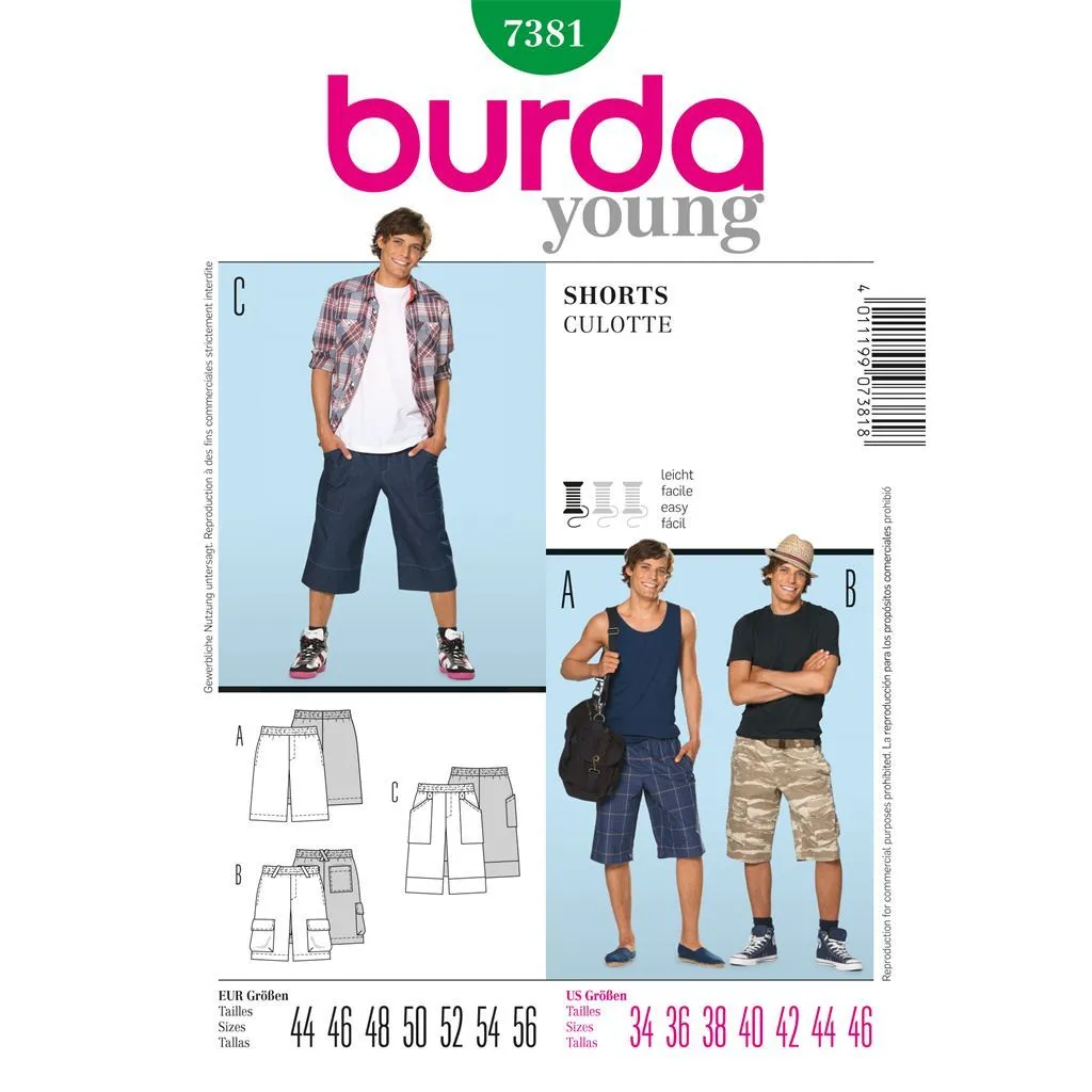 Burda B7381 Burda Style, Shorts