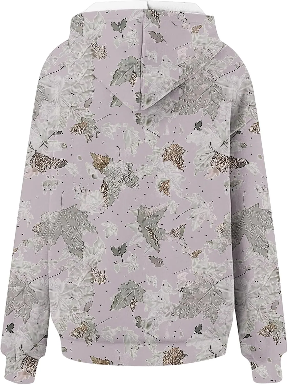 Camo Hoodie for Women Men Long Sleeve Maple Leaf Print Fleece Hoodies Oversized Hooded Sweatshirt Pullover with Pocket