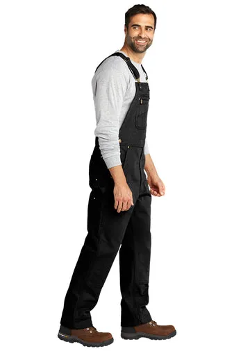 Carhartt Duck Unlined Bib Overalls / Black / B.O.L.T Toboggan Team