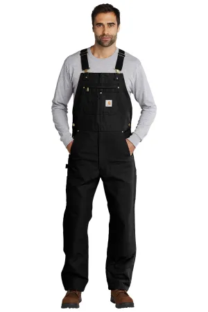 Carhartt Duck Unlined Bib Overalls / Black / B.O.L.T Toboggan Team