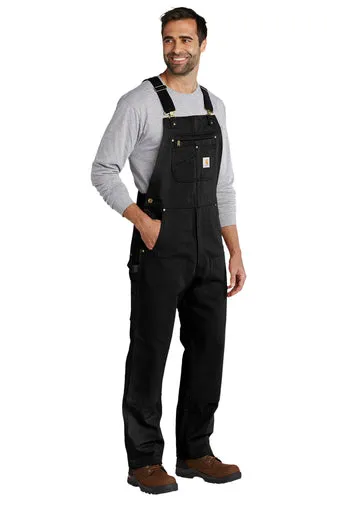 Carhartt Duck Unlined Bib Overalls / Black / B.O.L.T Toboggan Team