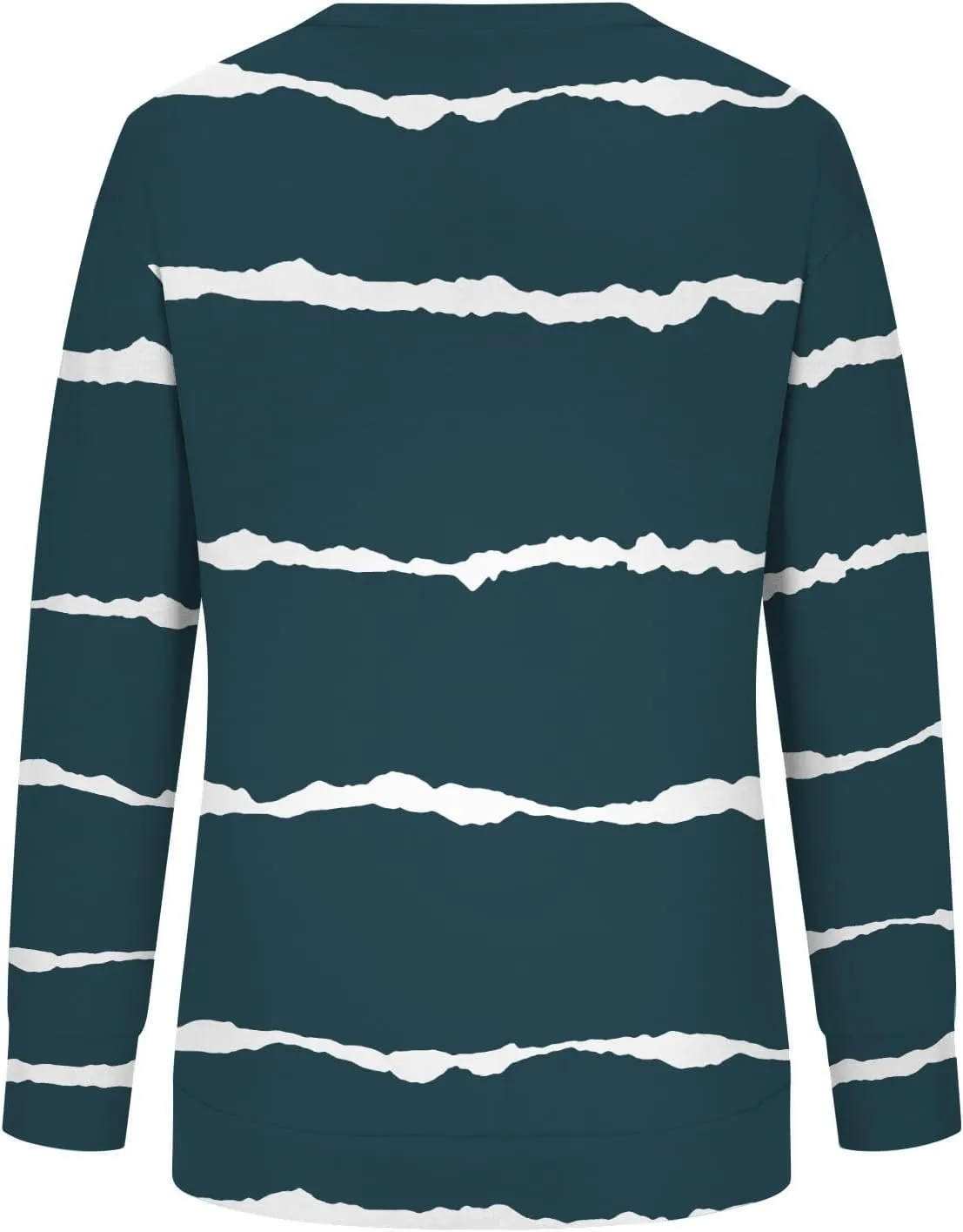 Ceboyel Womens Long Sleeve Shirts Striped Print Sweatshirt Crewneck Pullover Tops Trendy Casual Fall Clothes 2023