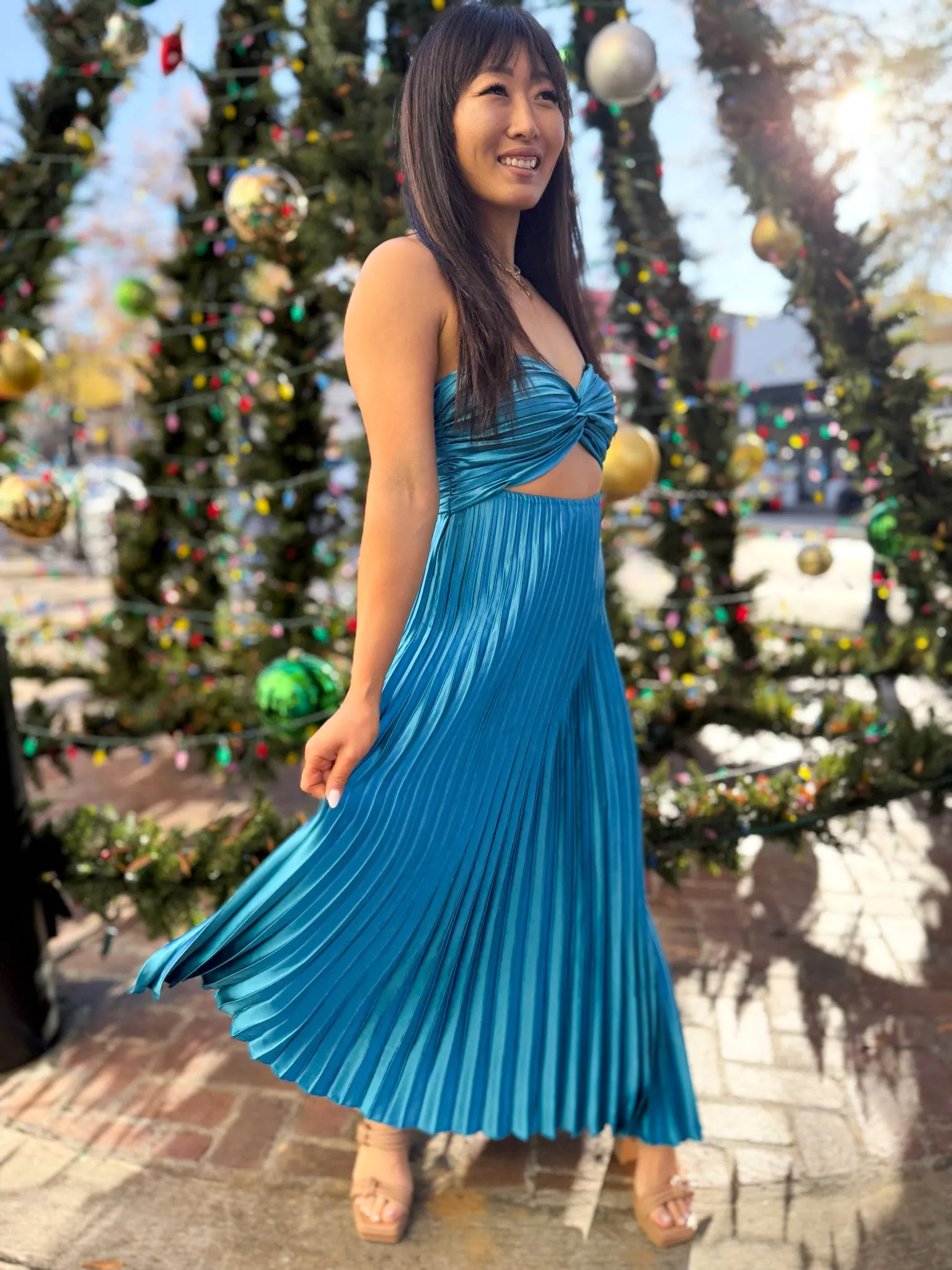 Celeste Pleat Twist Dress