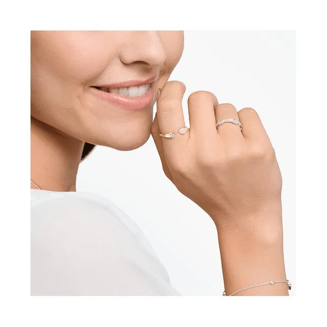 Charming Rose Gold Plated V-Shaped Ring TR2393-415-40