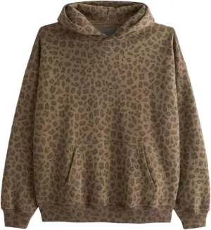 Cheetah Hoodie Y2k Oversized Hooded Sweatshirt Women Leopard Print Hoodie Streetwear Vintage 2000s Trendy 2024