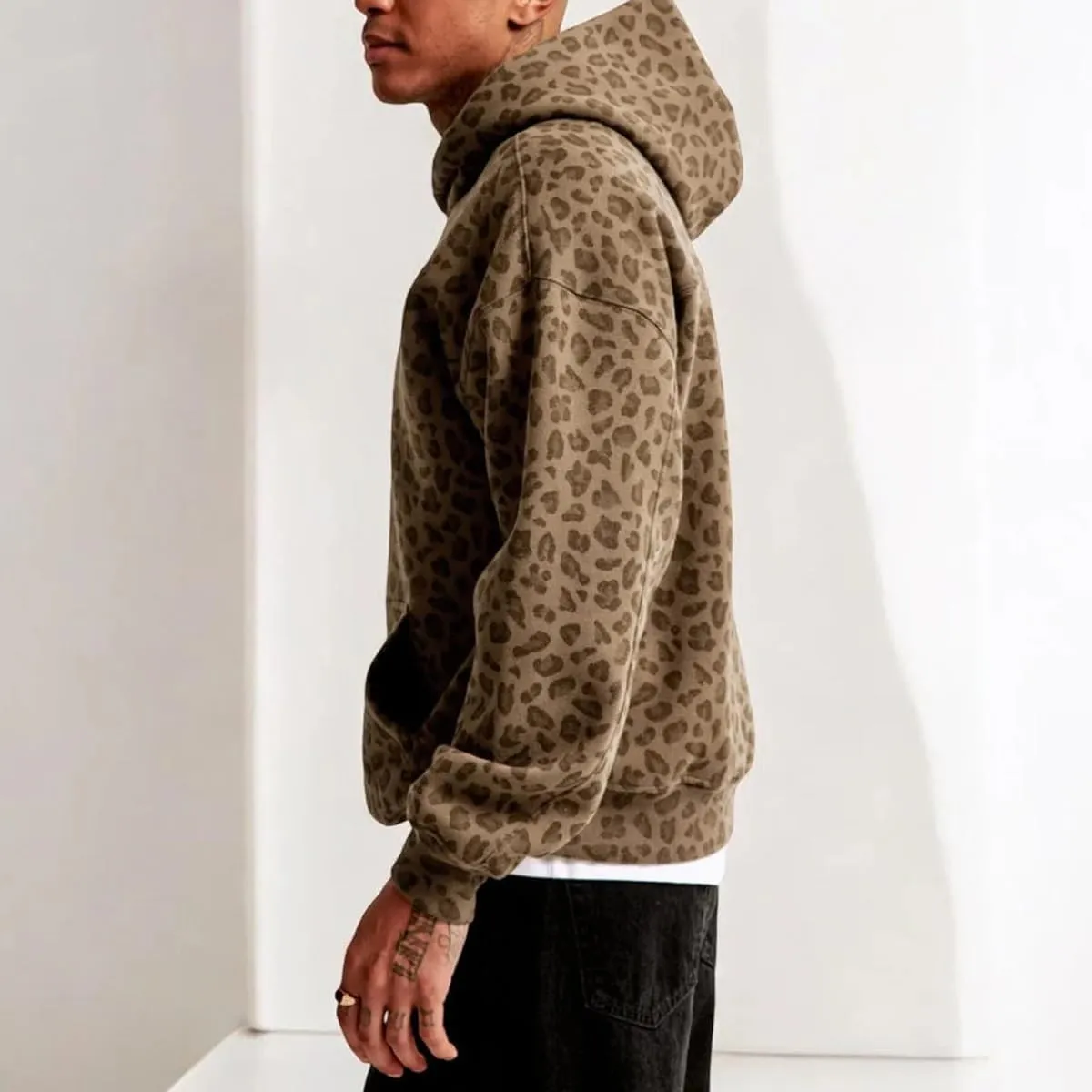 Cheetah Hoodie Y2k Oversized Hooded Sweatshirt Women Leopard Print Hoodie Streetwear Vintage 2000s Trendy 2024