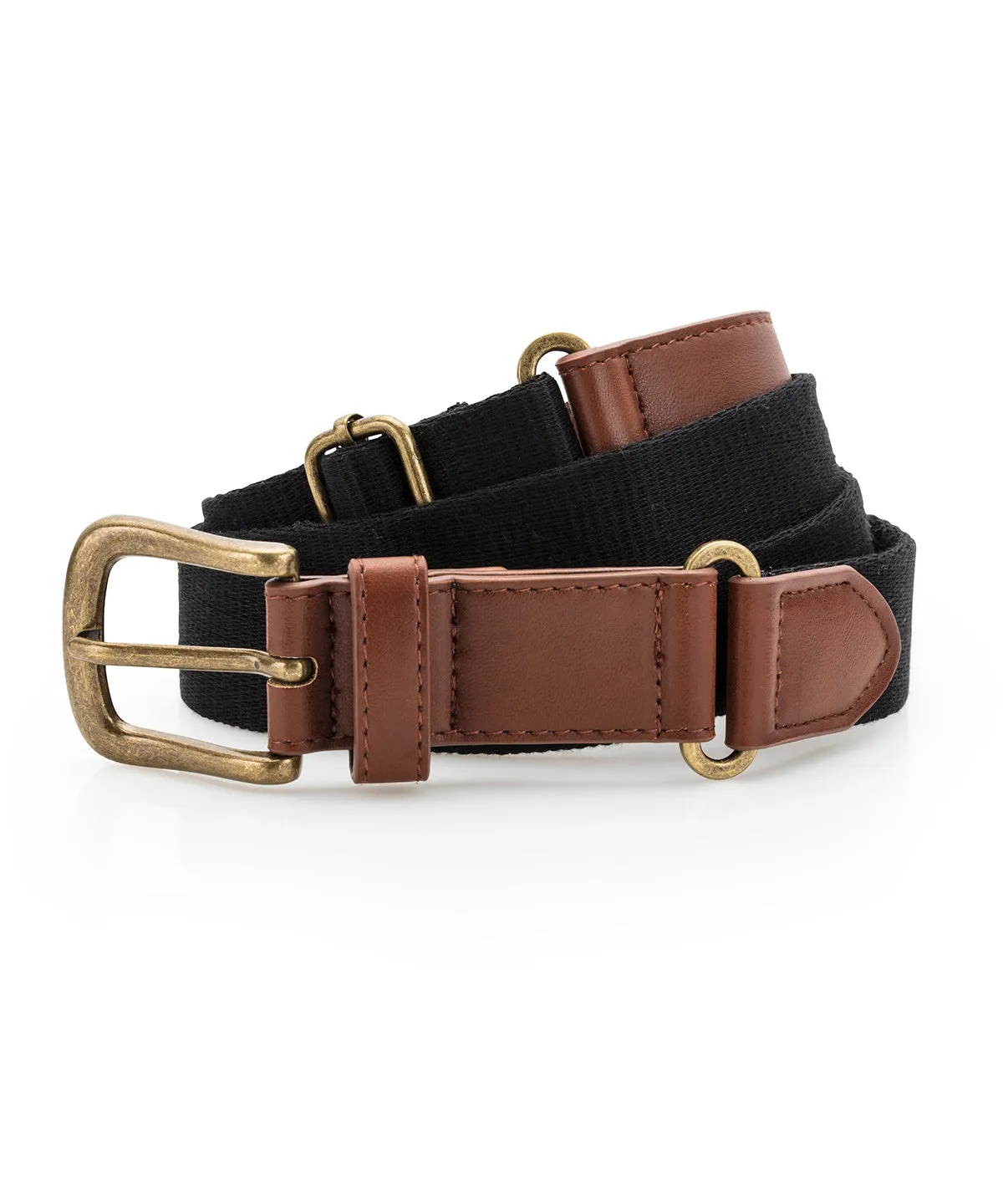Cherry Red - Faux leather and canvas belt