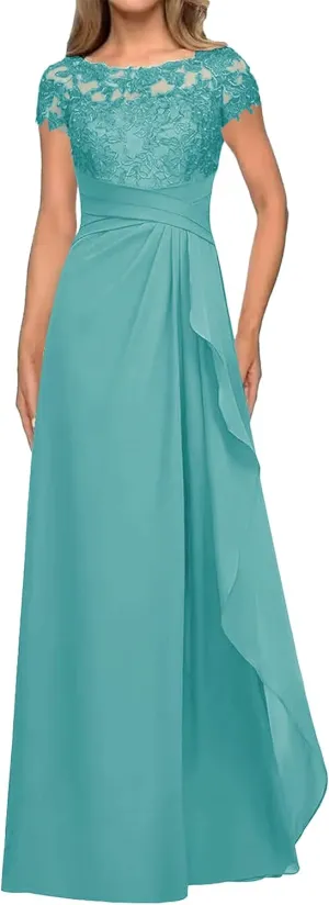 Chiffon Long Mother of The Bride Dresses Mother of Groom Dress for Wedding Appliques Formal Evening Gowns