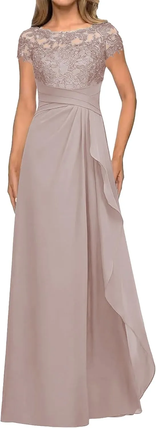 Chiffon Long Mother of The Bride Dresses Mother of Groom Dress for Wedding Appliques Formal Evening Gowns