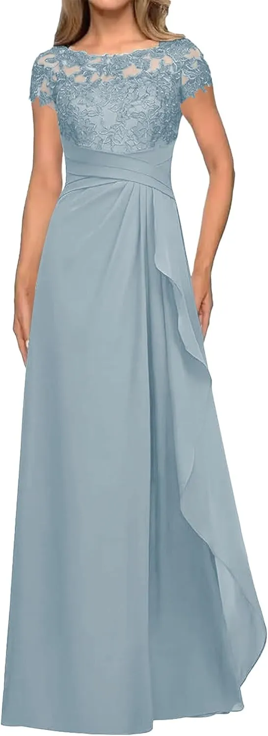 Chiffon Long Mother of The Bride Dresses Mother of Groom Dress for Wedding Appliques Formal Evening Gowns