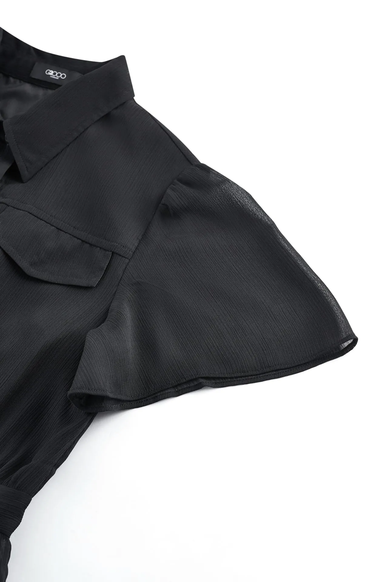 Chiffon Maxi Shirt Dress