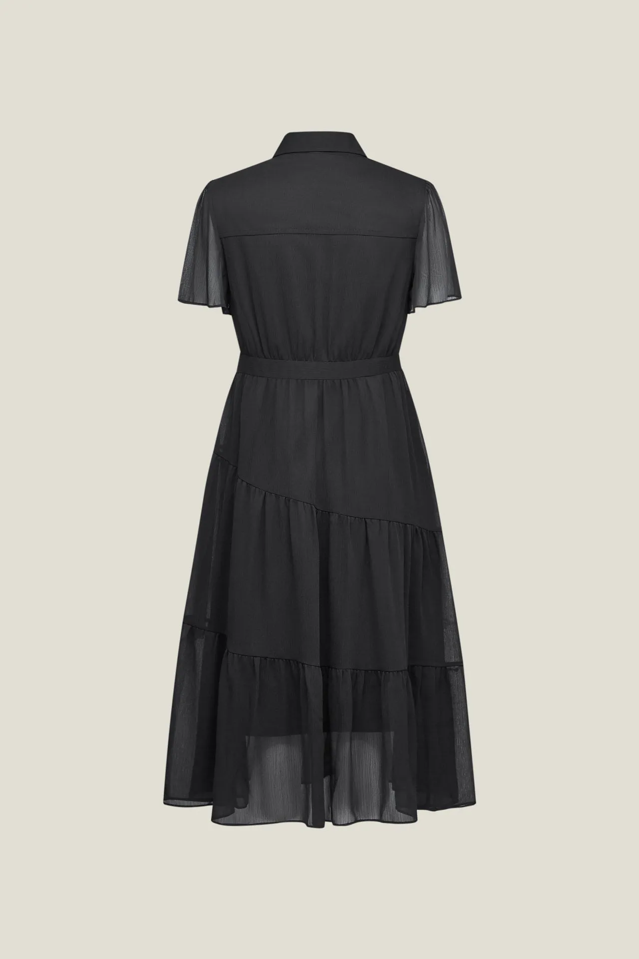 Chiffon Maxi Shirt Dress