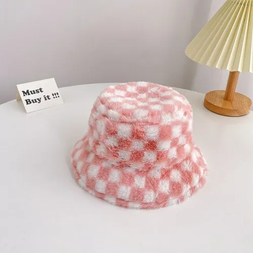 Child Checker Fluff Bucket Hat